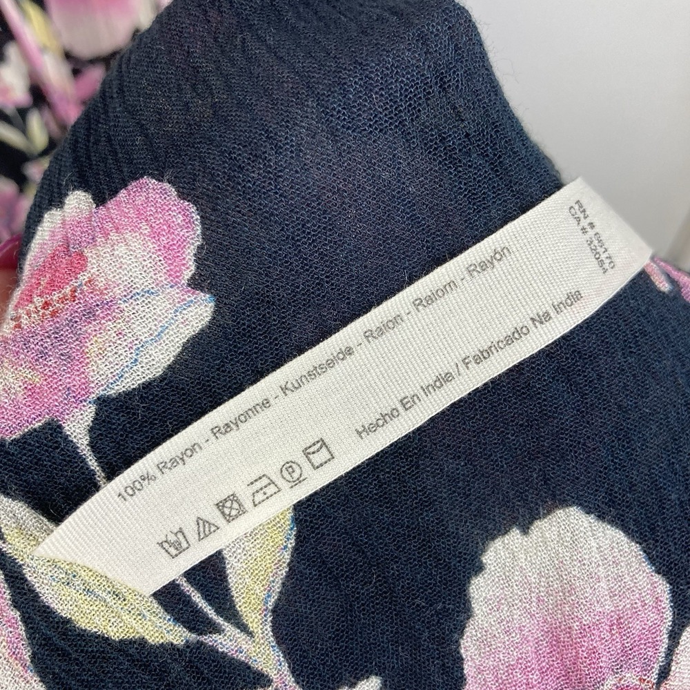 Free People Intimately Garden Party Floral Maxi Black Dress Pink Floral Print XS - Picture 4 of 7